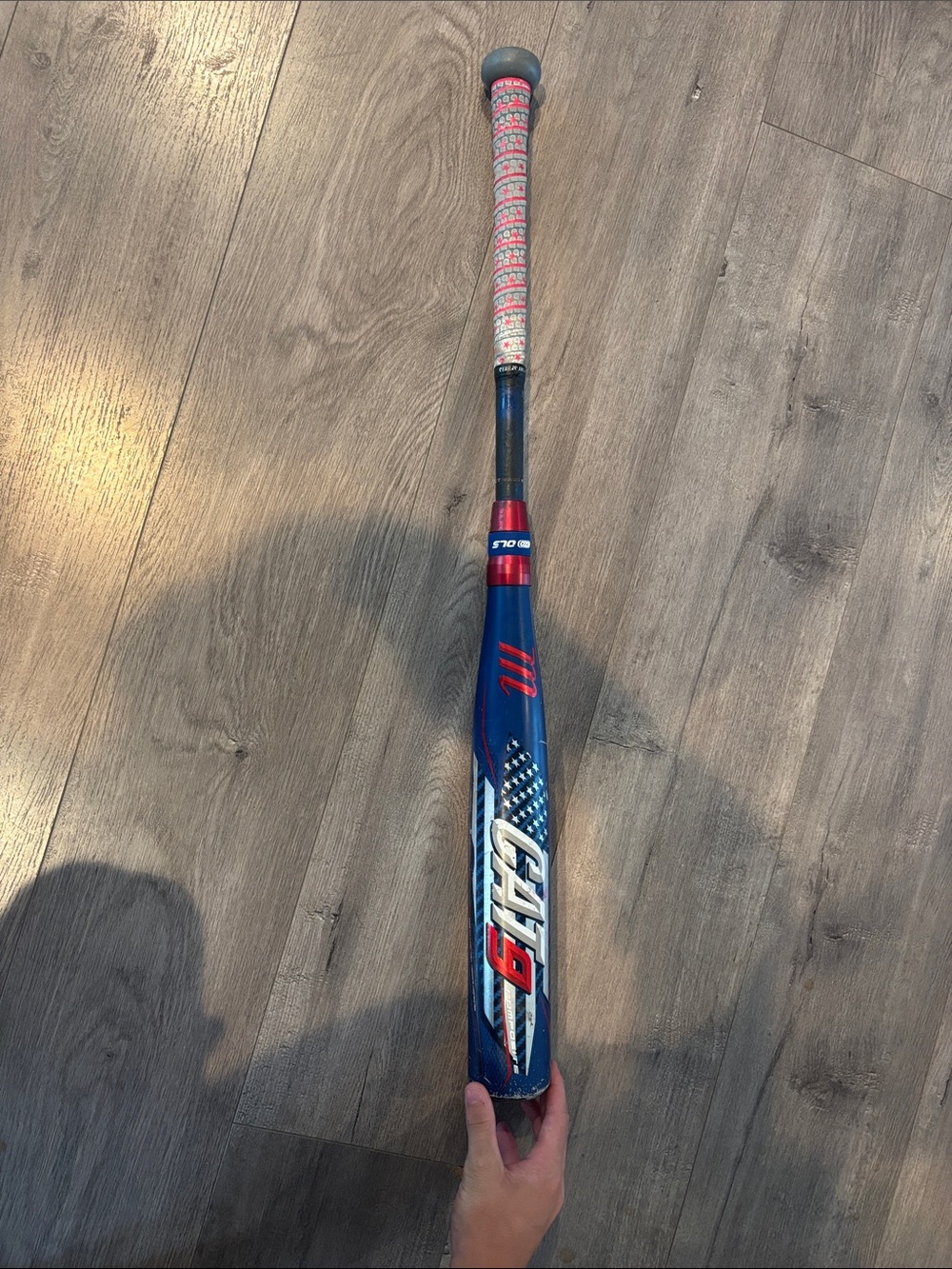 Marucci 32 inch 29 oz Cat9 Composite Baseball Bat in Blue and Red
